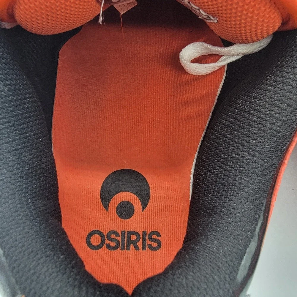 RARE Vintage Osiris NYC 83 Low Shoes Men's 12 Black Orange Patent Y2K Chunky NEW